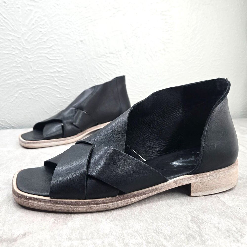 Free People Black Leather Heels